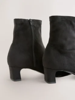 Ruimvallend En Extraruimvallend*Next - Chisel Toe Block Heel Sock Boots Zwart