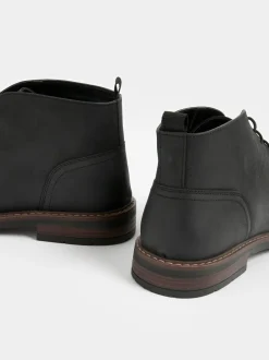 Boots*Next - Chukka-laarzen van gewaxt leer Zwart