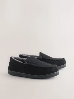 Pantoffels|Loungewear|Next - Closed Back Textured Slippers Zwart