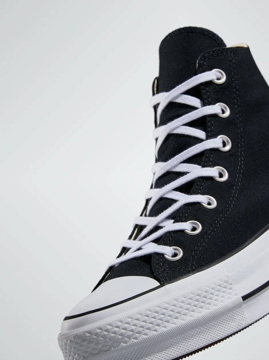 Sneakers*Converse - Lift - Bleke hoge sneakers met plateauzool Zwart