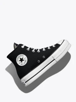 Sneakers*Converse - Lift - Bleke hoge sneakers met plateauzool Zwart