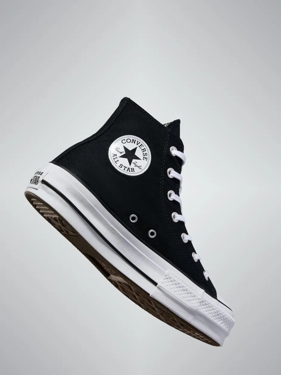 Sneakers*Converse - Lift - Bleke hoge sneakers met plateauzool Zwart