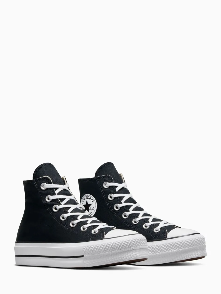Sneakers*Converse - Lift - Bleke hoge sneakers met plateauzool Zwart