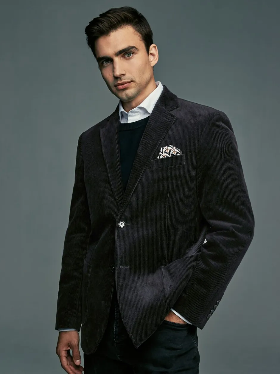 Blazers En Business-Jasjes*Next - Corduroy blazer Zwart