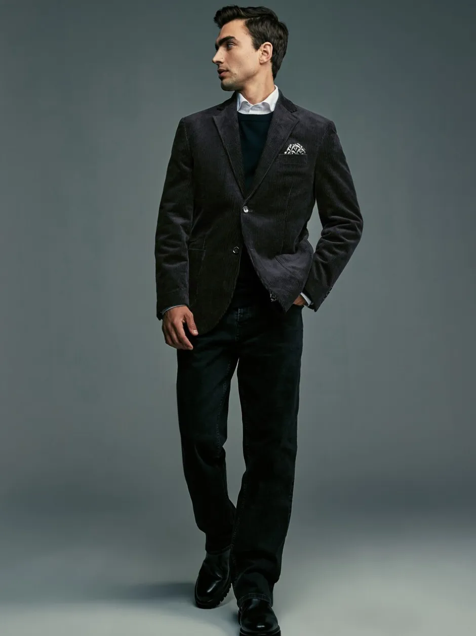 Blazers En Business-Jasjes*Next - Corduroy blazer Zwart