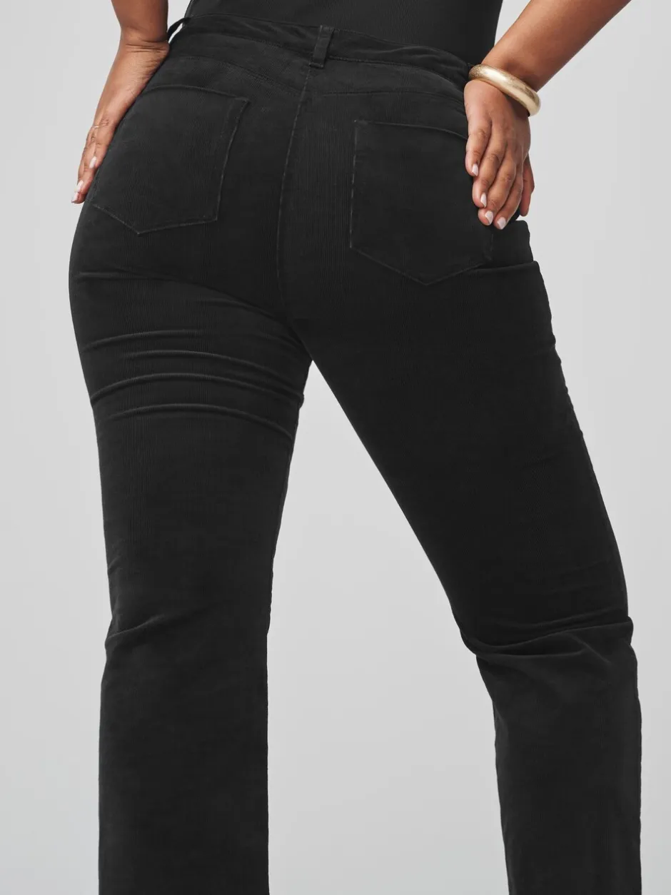 Broeken*Next - Corduroy Bootcut Hourglass Trousers Zwart