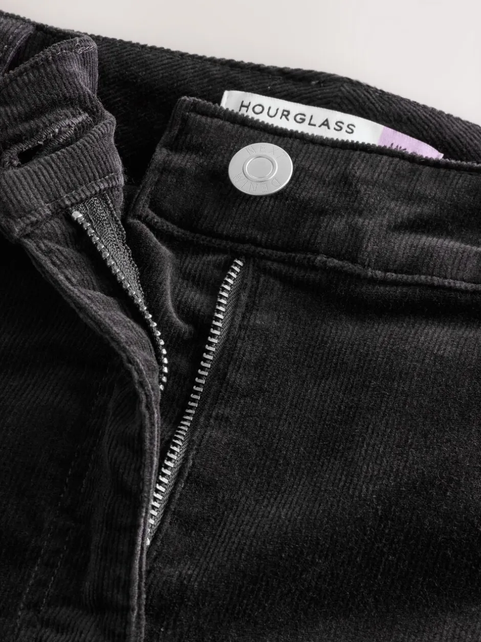 Broeken*Next - Corduroy Bootcut Hourglass Trousers Zwart