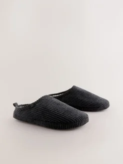 Pantoffels|Loungewear|Next - Corduroy pantoffelmuiltjes Zwart