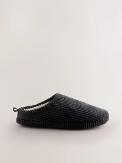 Pantoffels|Loungewear|Next - Corduroy pantoffelmuiltjes Zwart