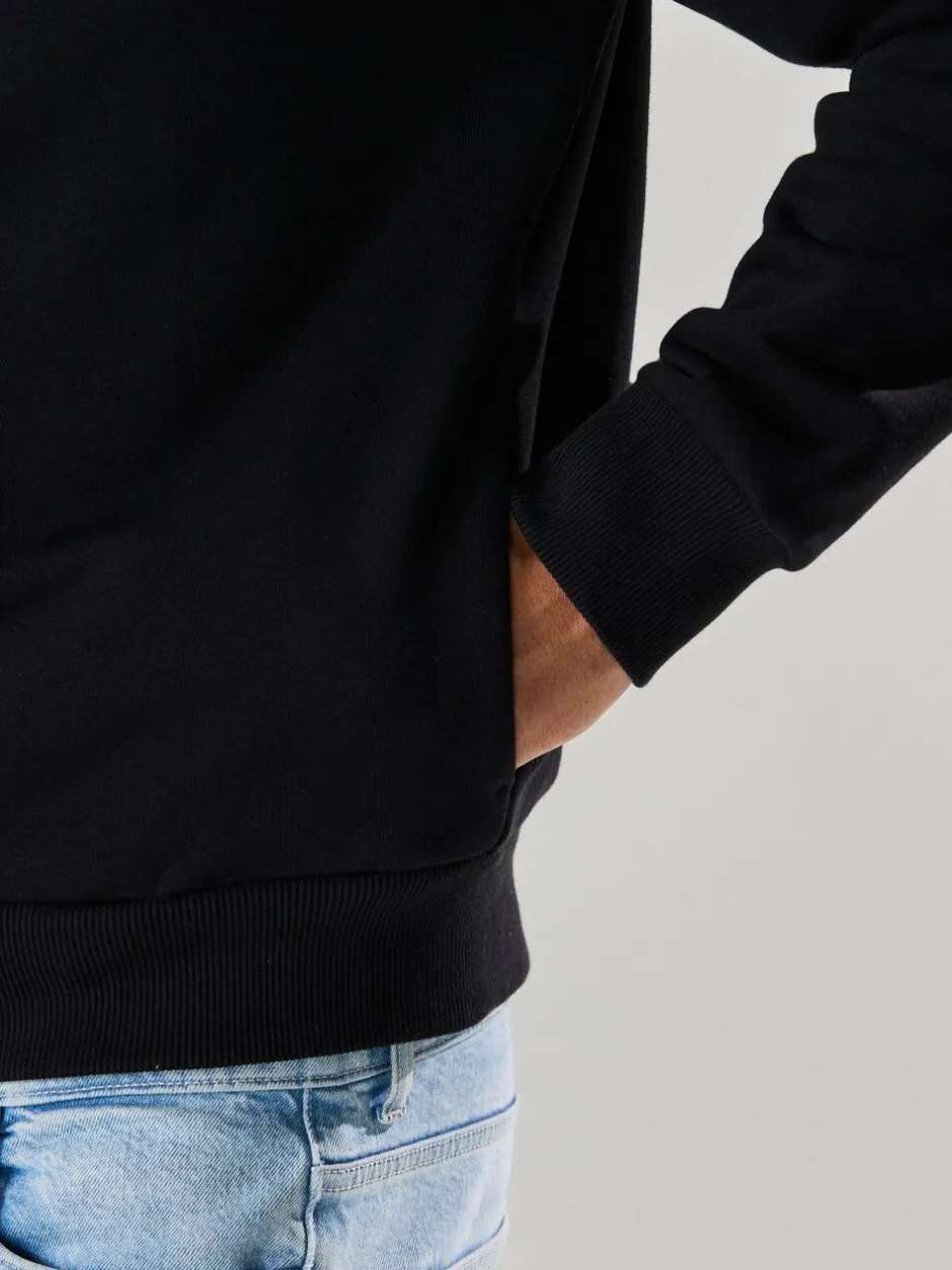 Jassen En Jacks|Next Zwart - Cotton Rich Full Zip Jersey Bomber Jacket