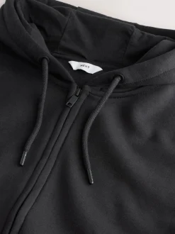Sweaters En Hoody´S|Sweaters En Hoody´S*Next - Cotton Rich Heavyweight Jersey Full Zip Hoodie Zwart