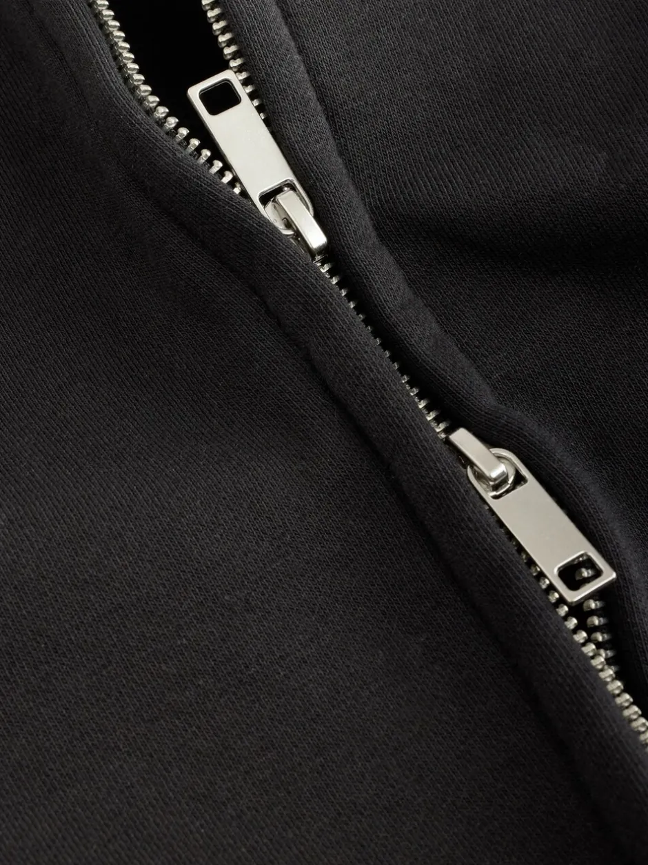 Sweaters En Hoody´S|Sweaters En Hoody´S|Next - Cotton Rich Jersey Full Zip Funnel Neck Sweatshirt Zwart