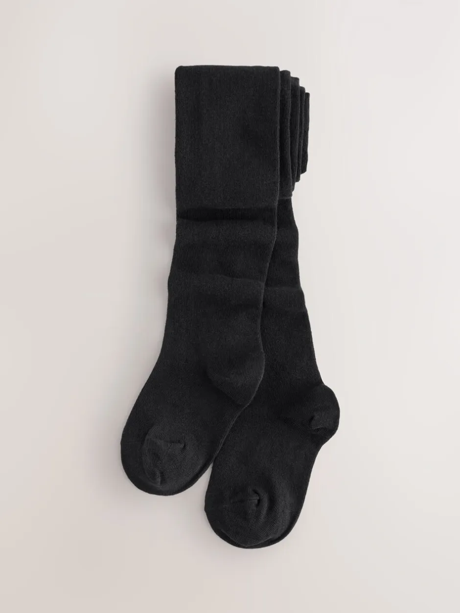 Sokken En Panty's|Schoolkleding|Next - Cotton Rich School Tights 3 Pack Zwart