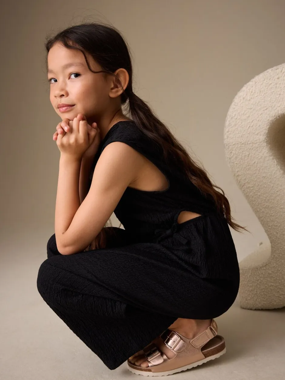 Jumpsuits En Playsuits*Next - Crinkle Jersey Jumpsuit (3-16yrs) Zwart