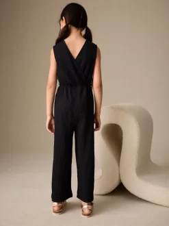 Jumpsuits En Playsuits*Next - Crinkle Jersey Jumpsuit (3-16yrs) Zwart