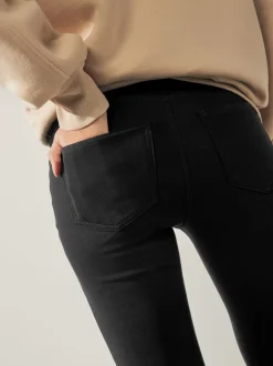 Leggings En Joggingbroeken*Next Zwart - Cropped denim jersey legging