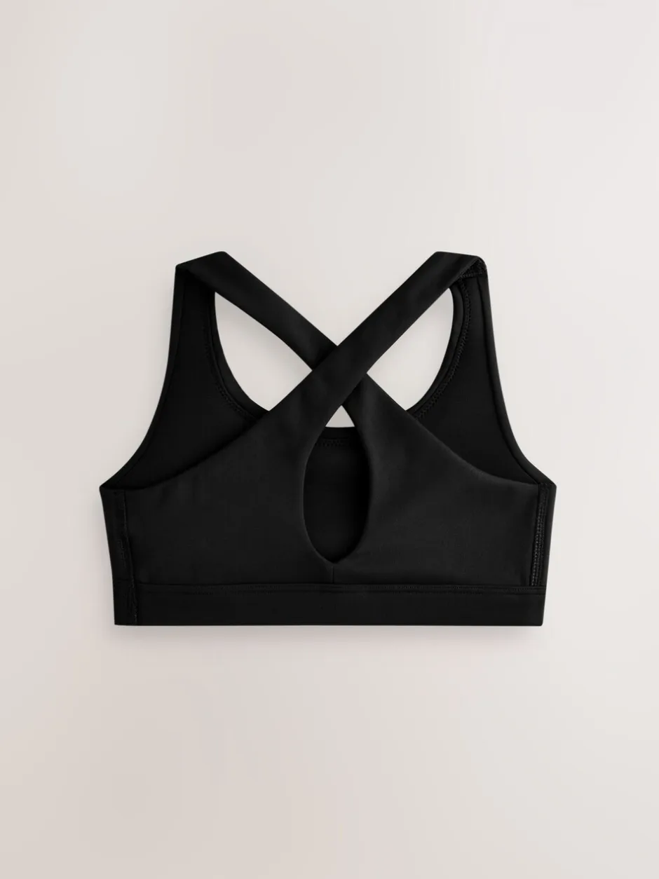 Alle Ondergoed*Next Zwart - Cross Back Sports Bra (5-16yrs)
