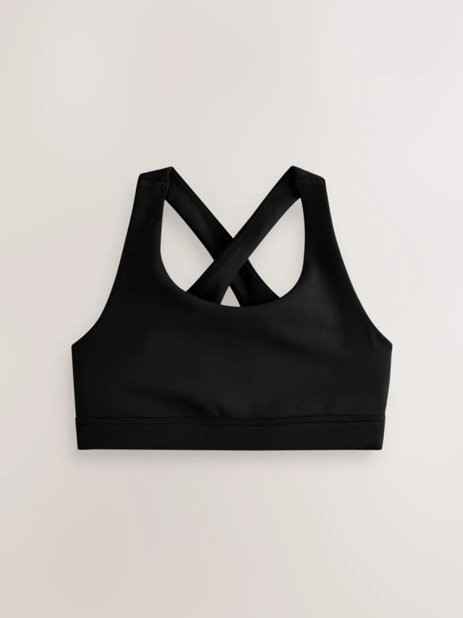 Alle Ondergoed*Next Zwart - Cross Back Sports Bra (5-16yrs)