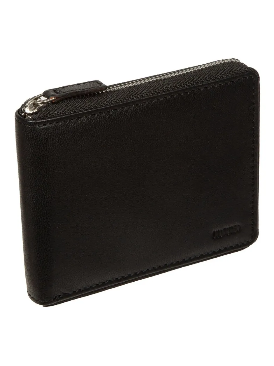 Portemonnees*Cultured London - 'James' Leather Wallet Zwart
