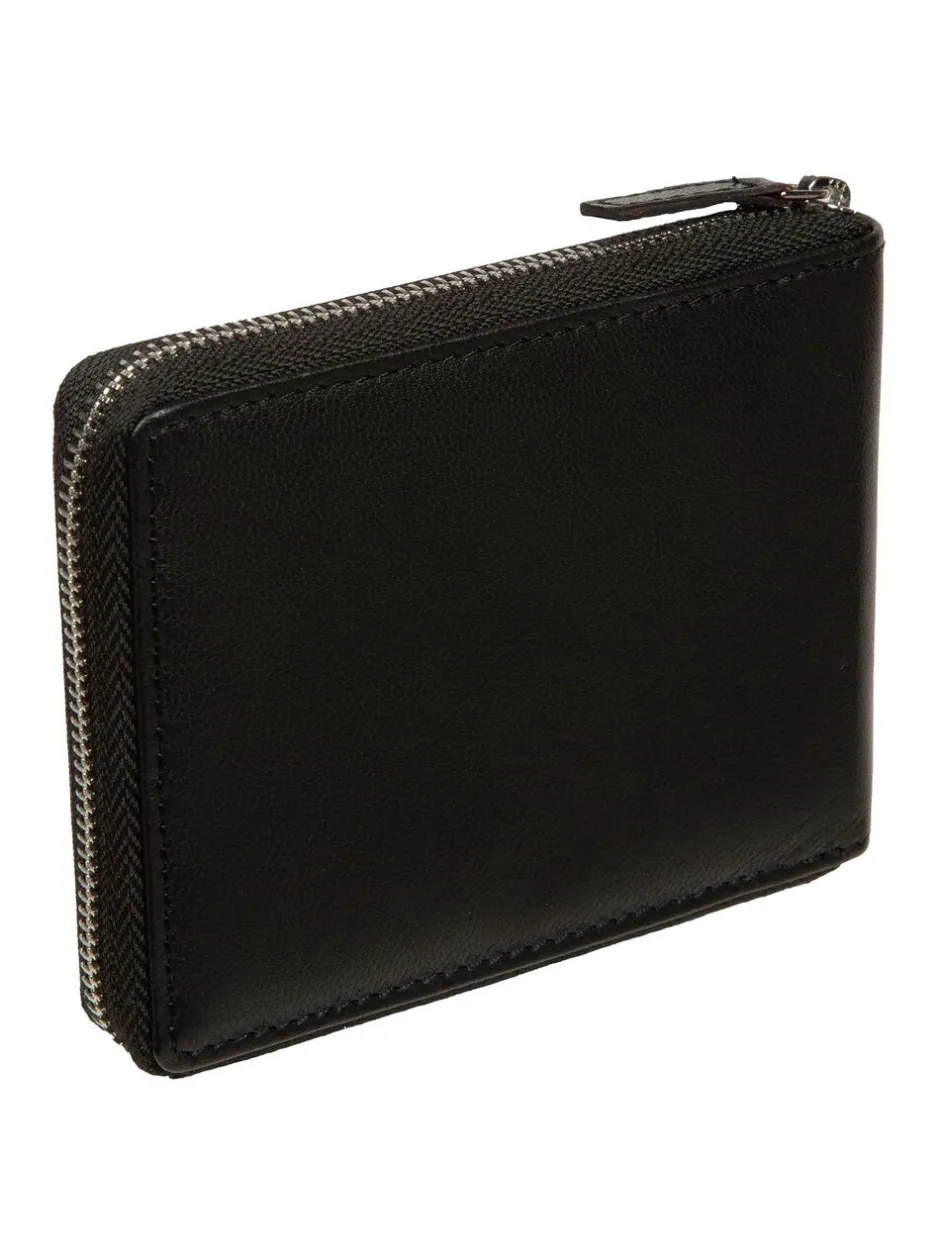 Portemonnees*Cultured London - 'James' Leather Wallet Zwart