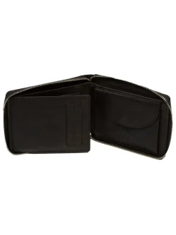 Portemonnees*Cultured London - 'James' Leather Wallet Zwart