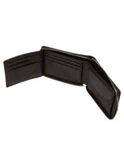 Portemonnees*Cultured London - 'James' Leather Wallet Zwart
