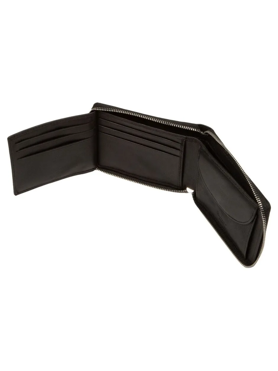 Portemonnees*Cultured London - 'James' Leather Wallet Zwart