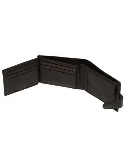 Portemonnees*Cultured London - 'Leo' Leather Wallet Zwart