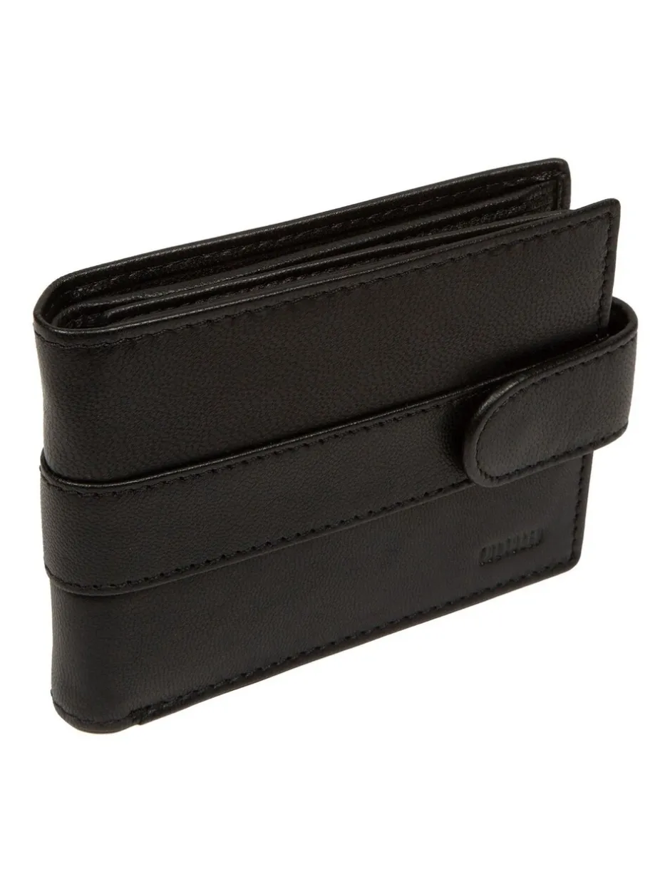 Portemonnees*Cultured London - 'Leo' Leather Wallet Zwart
