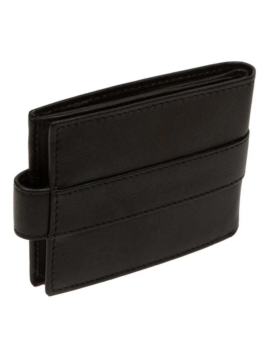 Portemonnees*Cultured London - 'Leo' Leather Wallet Zwart