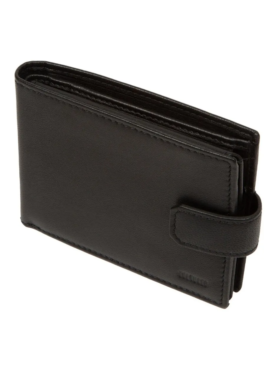 Portemonnees|Cultured London - 'Max' Leather Wallet Zwart