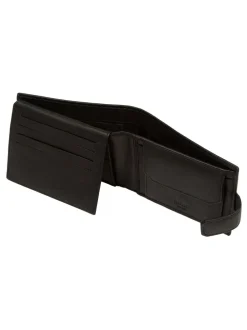 Portemonnees|Cultured London - 'Max' Leather Wallet Zwart