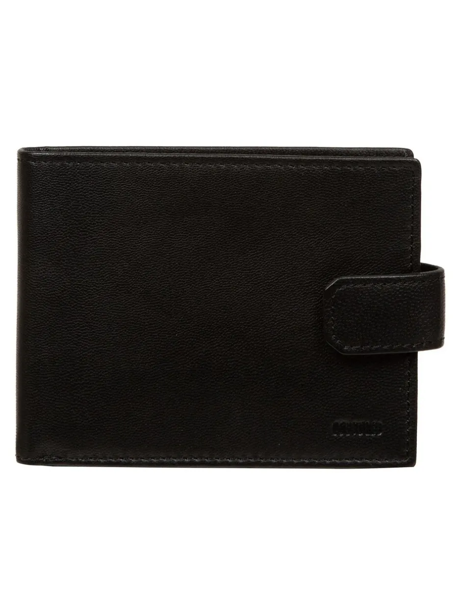 Portemonnees|Cultured London - 'Max' Leather Wallet Zwart