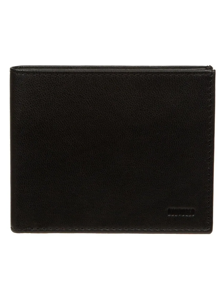 Portemonnees*Cultured London - 'Oliver' Leather Wallet Zwart