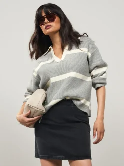 Rokken|Next - Denim minirok Zwart