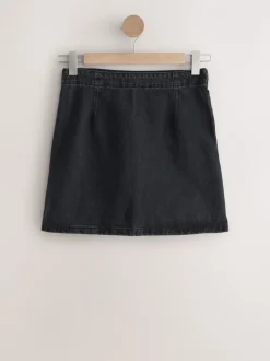 Rokken|Next - Denim minirok Zwart