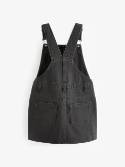 Jurken|Next - Denim overgooier (3-16 jr) Zwart