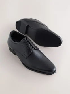 Schoenen|Formele Schoenen*Next - Derby schoenen met reliëfpatroon Zwart