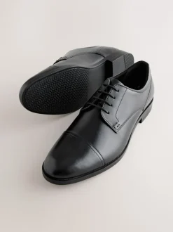 Formele Schoenen|Next - Derby Toe Cap Shoes Zwart