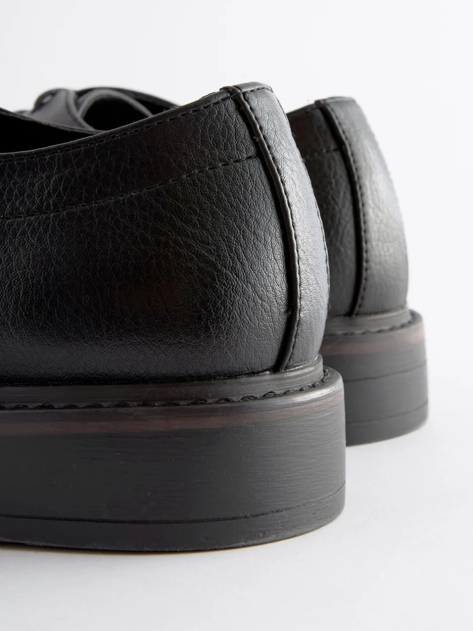 Schoenen|Formele Schoenen|Next - Derby-schoenen met dikke zool Zwart
