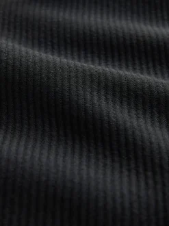 Formele Overhemden*Next - Diagonaal structuur Jersey Overshirt Zwart