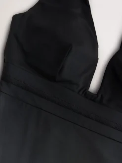 Badkleding|Next Zwart - Diepuitgesneden vormgevend buikcorrigerend badpak