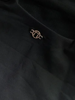 Badkleding|Next Zwart - Diepuitgesneden vormgevend buikcorrigerend badpak