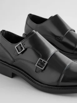 Schoenen|Formele Schoenen|Next Zwart - Double Monk Shoes