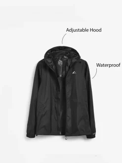 Blazers En Business-Jasjes|Next - DryTech lichtgewicht waterdicht opvouwbaar jack Zwart