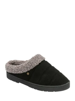 Pantoffels*Dunlop - Suede Mule Slippers Zwart