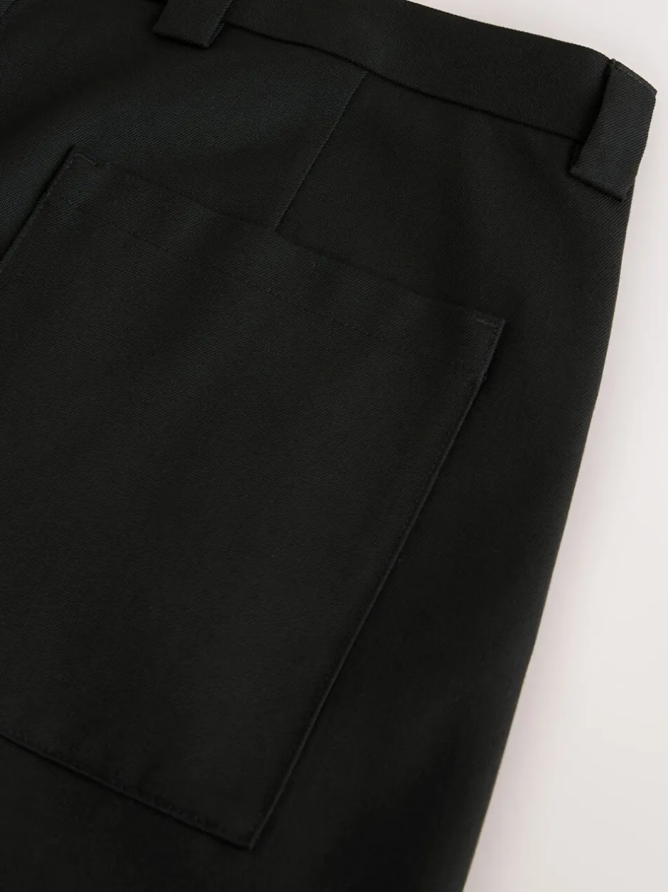 Shorts|Next Zwart - EDIT Baggy Fit Formal Shorts
