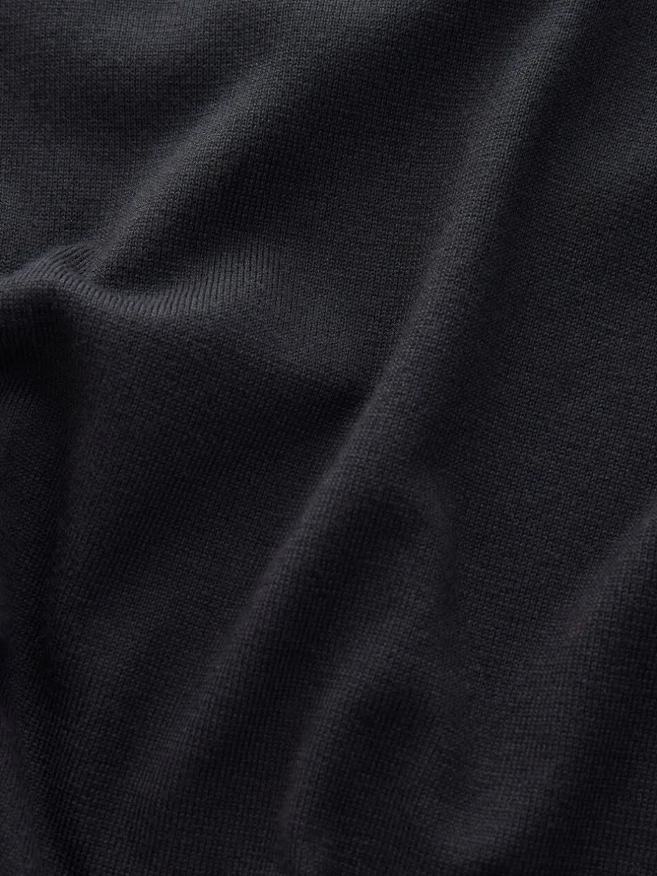 Gebreide Kleding|Next - Effen - Regular Fit Cotton Rich Crew Neck Jumper Zwart