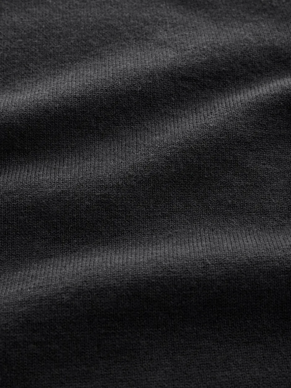 Gebreide Kleding|Poloshirts*Next - Effen - Regular Fit Essential Long Sleeve Knitted Polo Shirt Zwart