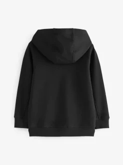 Schoolkleding|Sweaters En Hoody´S*Next Zwart - Effen hoodie met doorlopende rits (3-16 jr)